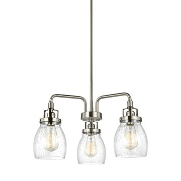 Generation Lighting Belton 3-Light Chandelier in Brushed Nickel