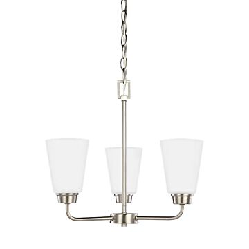 Generation Lighting Kerrville 3-Light Chandelier in Brushed Nickel
