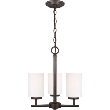Generation Lighting Oslo 3-Light Contemporary Chandelier in Bronze