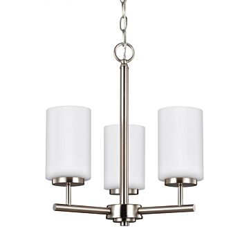 Generation Lighting Oslo 3-Light Chandelier in Brushed Nickel