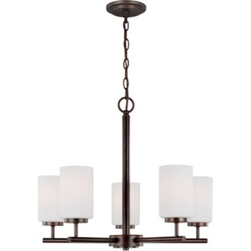 Generation Lighting Oslo 5-Light Contemporary Chandelier in Bronze