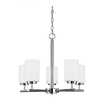 Generation Lighting Oslo 5-Light Chandelier in Chrome