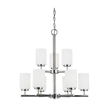 Generation Lighting Oslo 9-Light Chandelier in Chrome