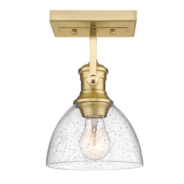 Hines BCB One Light Semi Flush Mount in Brushed Champagne Bronze by Golden