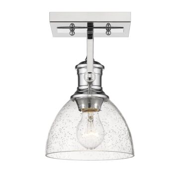 Hines CH One Light Semi Flush Mount in Chrome by Golden