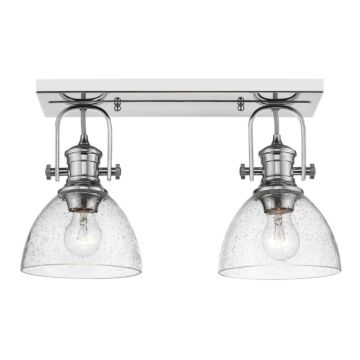 Hines CH Two Light Semi Flush Mount in Chrome by Golden