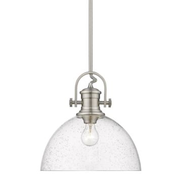 Hines PW One Light Pendant in Pewter by Golden