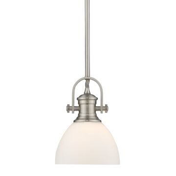 Hines PW One Light Mini Pendant in Pewter by Golden