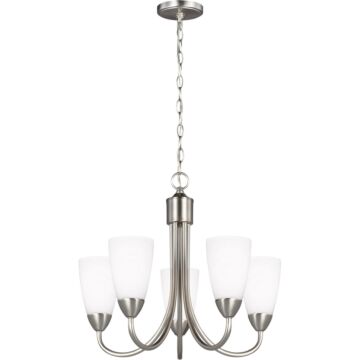 Sea Gull Seville 5 Light Chandelier in Brushed Nickel