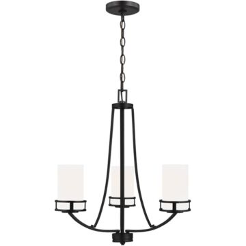 Generation Lighting Robie 3-Light Rustic Chandelier in Midnight Black
