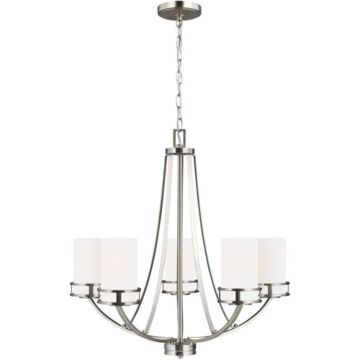 Generation Lighting Robie 5-Light Rustic Chandelier in Brushed Nickel