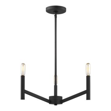 Vector Three Light Chandelier in Midnight Black by Visual Comfort Studio
