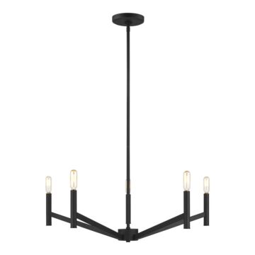 Vector Five Light Chandelier in Midnight Black by Visual Comfort Studio