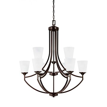 Generation Lighting Hanford 9-Light Chandelier in Bronze