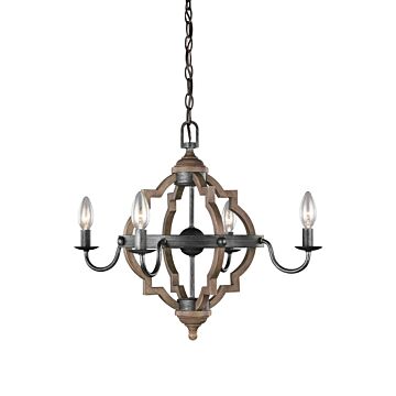 Generation Lighting Socorro 4-Light Chandelier in Stardust