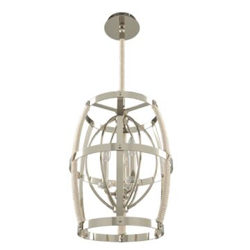 Bradbury Three Light Pendant in Polished Nickel by Kalco