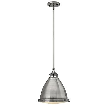 Hinkley Amelia 1-Light Pendant In Polished Antique Nickel
