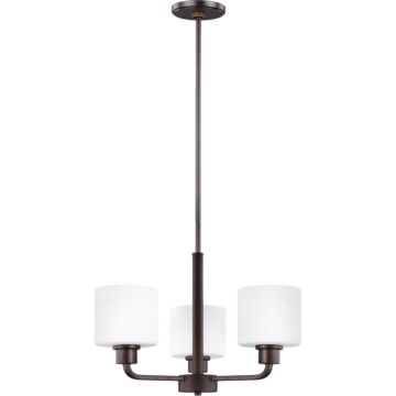 Generation Lighting Canfield 3-Light Chandelier in Bronze