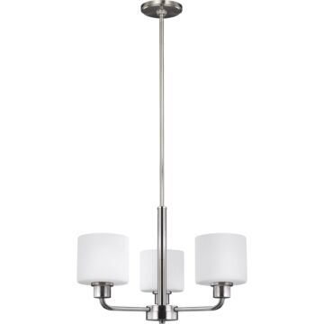 Generation Lighting Canfield 3-Light Chandelier in Brushed Nickel