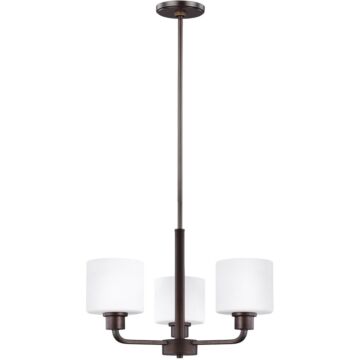 Generation Lighting Canfield 3-Light Chandelier in Bronze