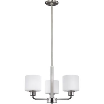 Generation Lighting Canfield 3-Light Chandelier in Brushed Nickel