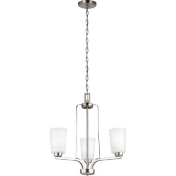 Generation Lighting Franport 3-Light Chandelier in Brushed Nickel