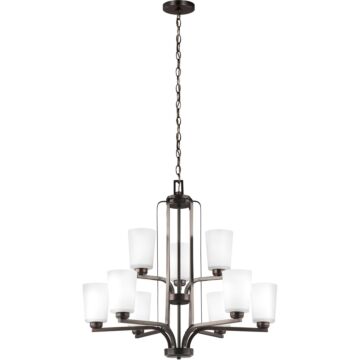 Generation Lighting Franport 9-Light Chandelier in Bronze