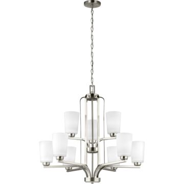 Generation Lighting Franport 9-Light Chandelier in Brushed Nickel