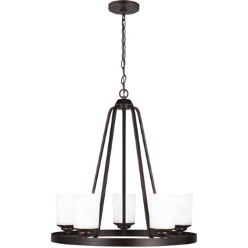 Generation Lighting Kemal 5-Light Transitional Chandelier in Bronze