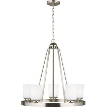 Generation Lighting Kemal 5-Light Transitional Chandelier in Brushed Nickel