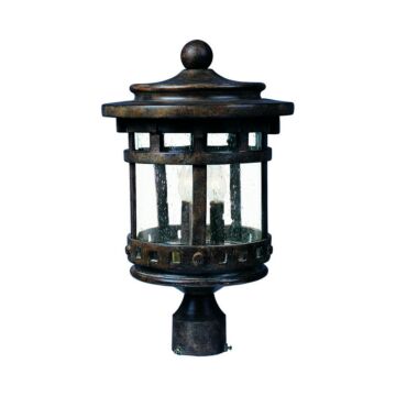 Santa Barbara DC Three Light Outdoor Pole Post Lantern in Sienna by Maxim