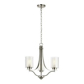 Generation Lighting Elmwood Park 3-Light Traditional Chandelier in Brushed Nickel