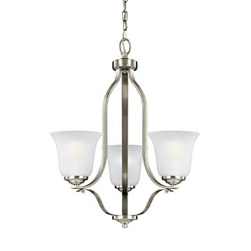 Generation Lighting Emmons 3-Light Chandelier in Brushed Nickel