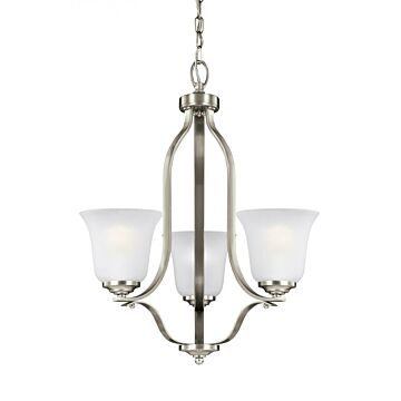 Generation Lighting Emmons 3-Light Chandelier in Brushed Nickel