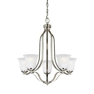 Generation Lighting Emmons 5-Light Chandelier in Brushed Nickel