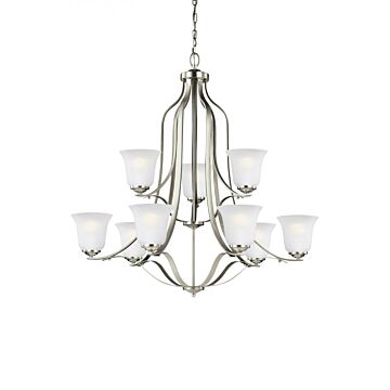 Generation Lighting Emmons 9-Light Chandelier in Brushed Nickel