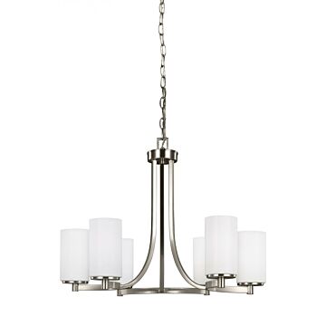 Generation Lighting Hettinger 6-Light Chandelier in Brushed Nickel