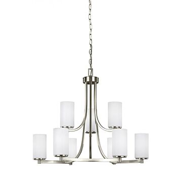 Generation Lighting Hettinger 9-Light Chandelier in Brushed Nickel