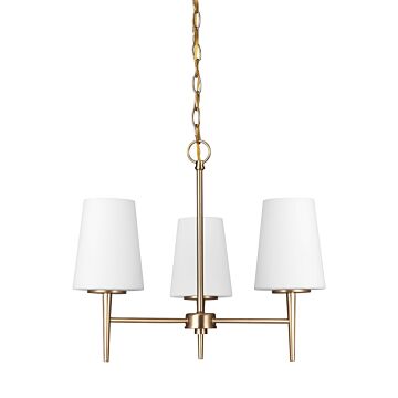 Generation Lighting Driscoll 3-Light Chandelier in Satin Brass