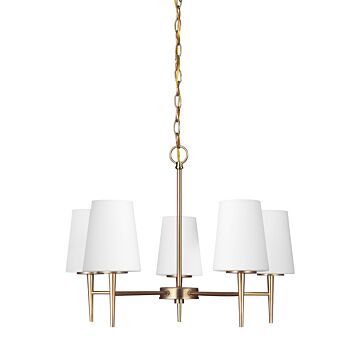 Generation Lighting Driscoll 5-Light Chandelier in Satin Brass