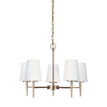 Generation Lighting Driscoll 5-Light Chandelier in Satin Brass