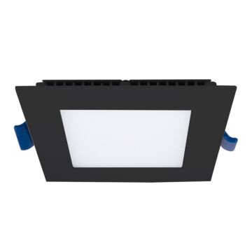 1-Light LED Recessed Down Light in Black