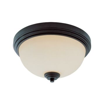 Z-Lite Chelsey 2-Light Flush Mount Ceiling Light In Bronze