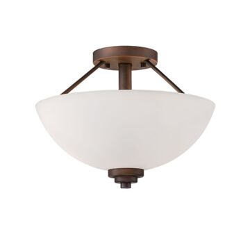 Durham Two Light Semi Flush Mount in Rubbed Bronze by Millennium