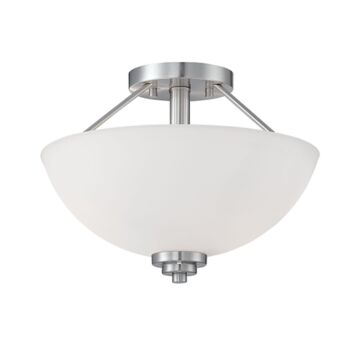 Durham Two Light Semi Flush Mount in Satin Nickel by Millennium