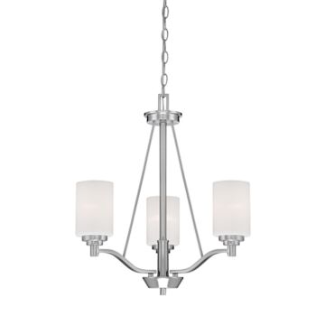 Durham Three Light Chandelier in Satin Nickel by Millennium