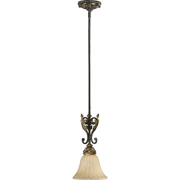 Rio Salado One Light Pendant in Toasted Sienna With Mystic Silver by Quorum International