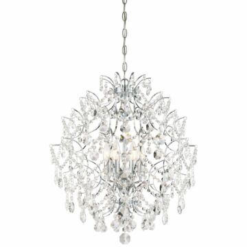 Isabella'S Crown Six Light Chandelier in Chrome by MinkaLavery