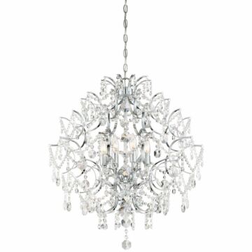 Isabella'S Crown Eight Light Chandelier in Chrome by MinkaLavery