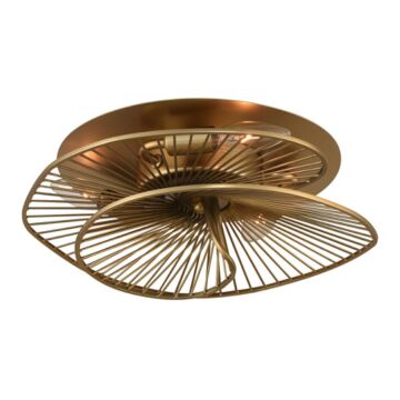 Aurora Three Light Flush Mount in Nordic Brass by Kalco